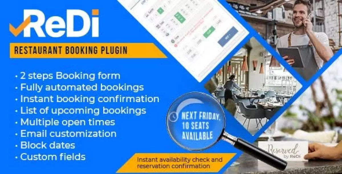 ReDi Restaurant Booking plugin for WordPress