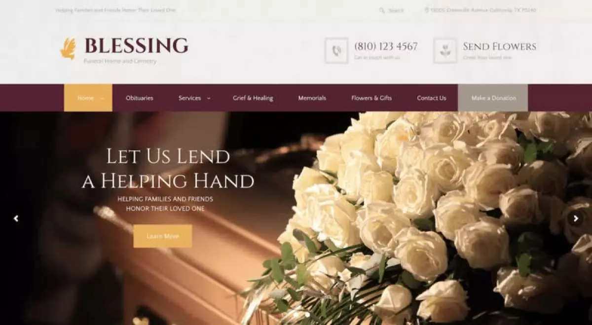 Blessing | Funeral Home Services & Cremation Parlor WordPress Theme