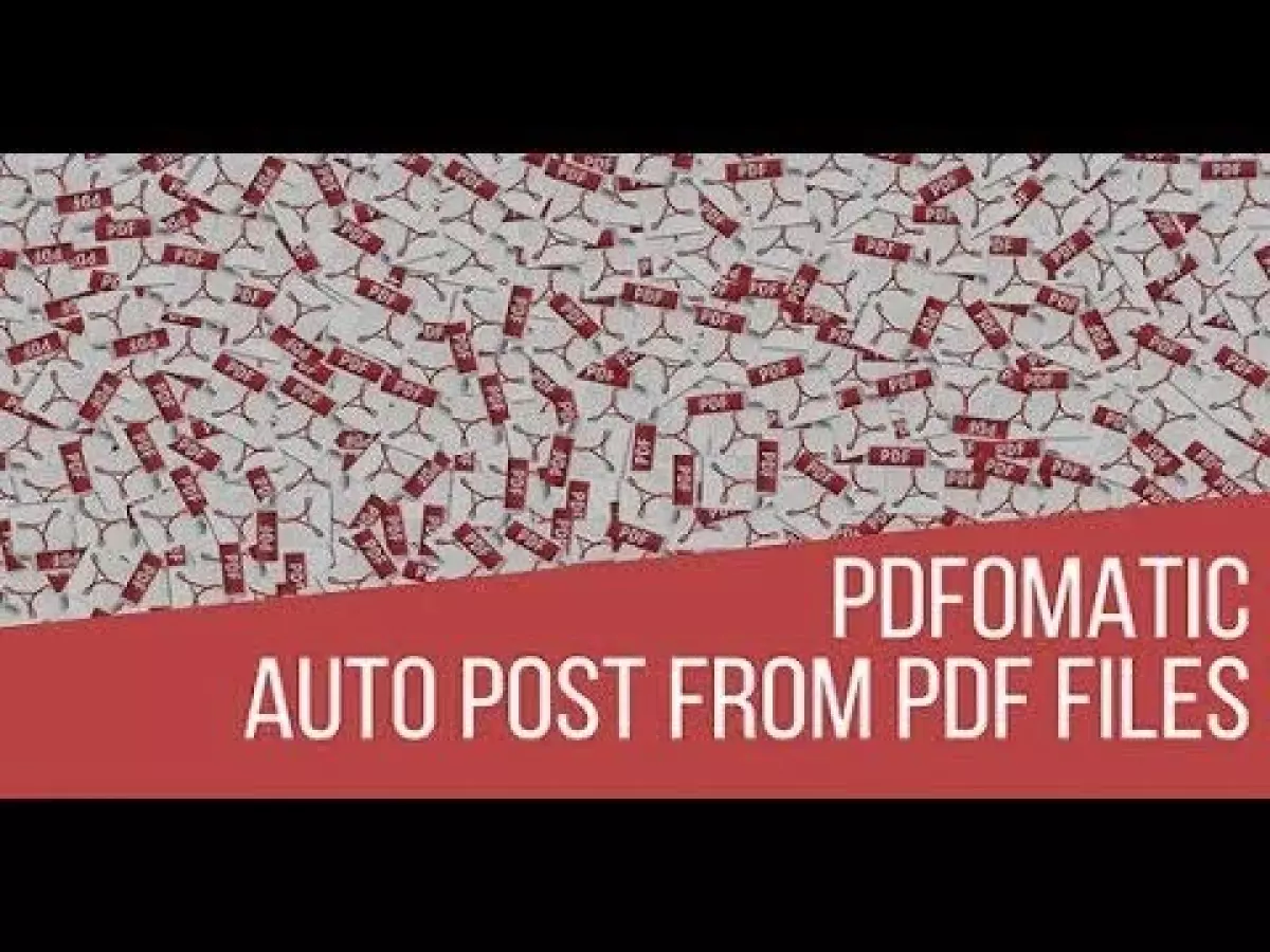 Pdfomatic Automatic Post Generator Plugin for WordPress