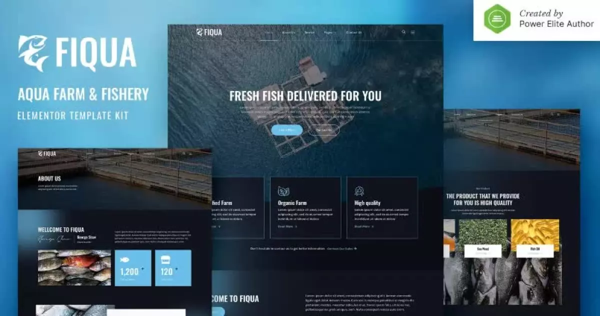 Fiqua – Aqua Farm & Fishery Services Elementor Template