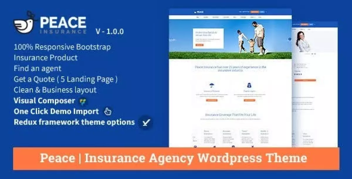 Peace – Insurance Agency WordPress Theme