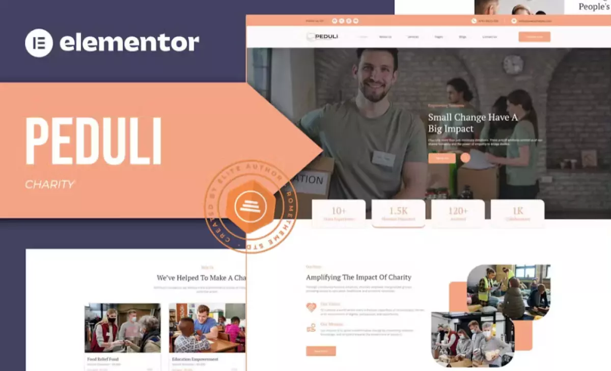 Peduli - Charity Elementor Template Kit