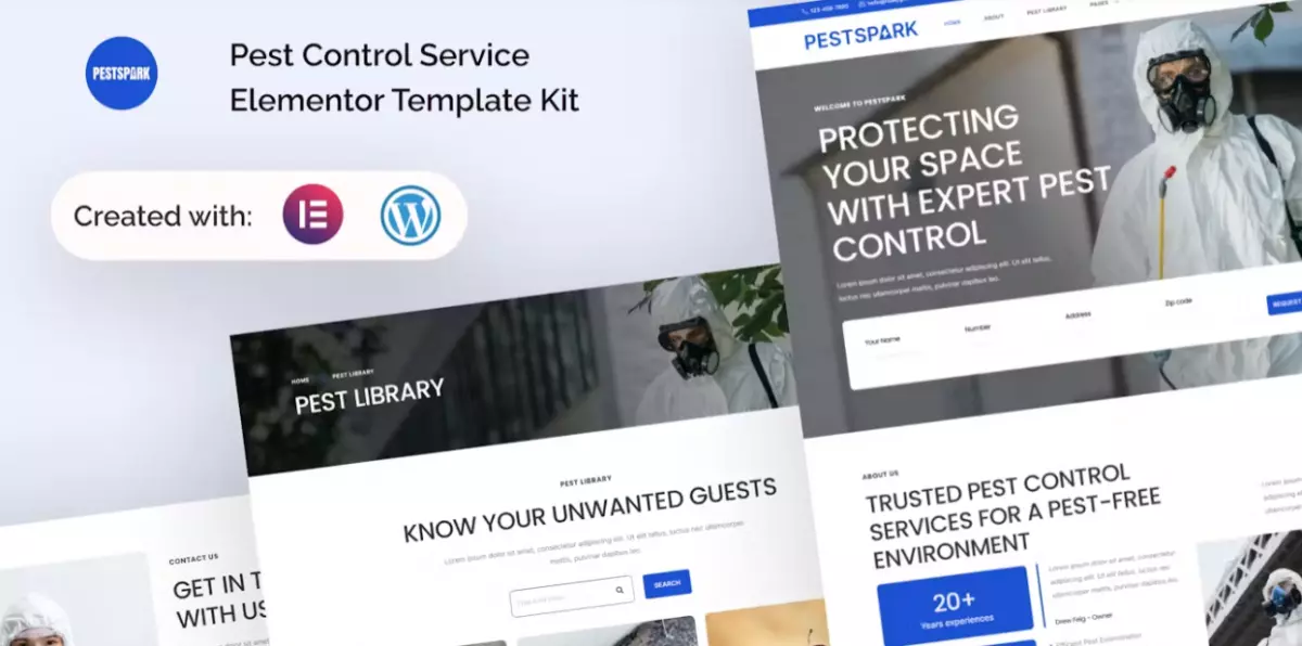 Pestspark – Pest Control Service Elementor Template Kit