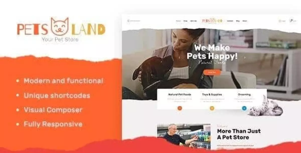 Pets Land | Domestic Animals Shop & Veterinary WordPress Theme 1.2.2