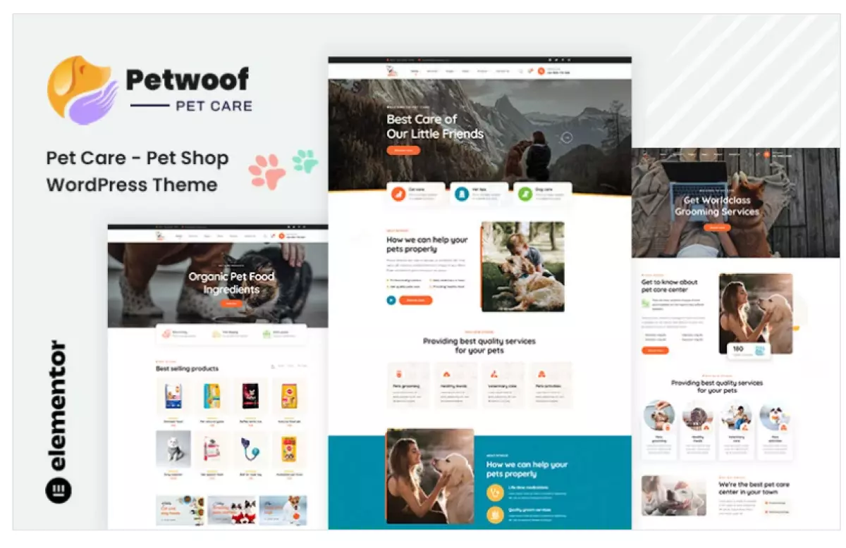 Petwoof - Pet Care &amp; Pet Shop WordPress Theme