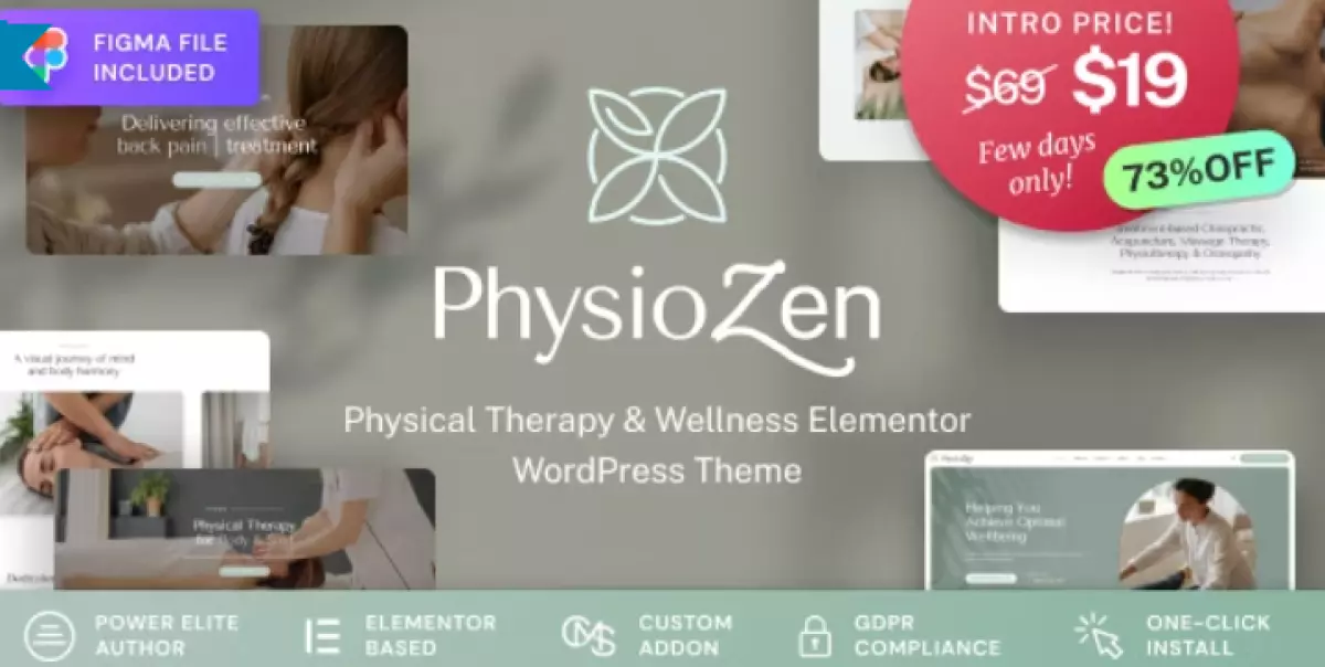 PhysioZen - Chiropractor &amp; Physiotherapy Wellness WordPress Theme