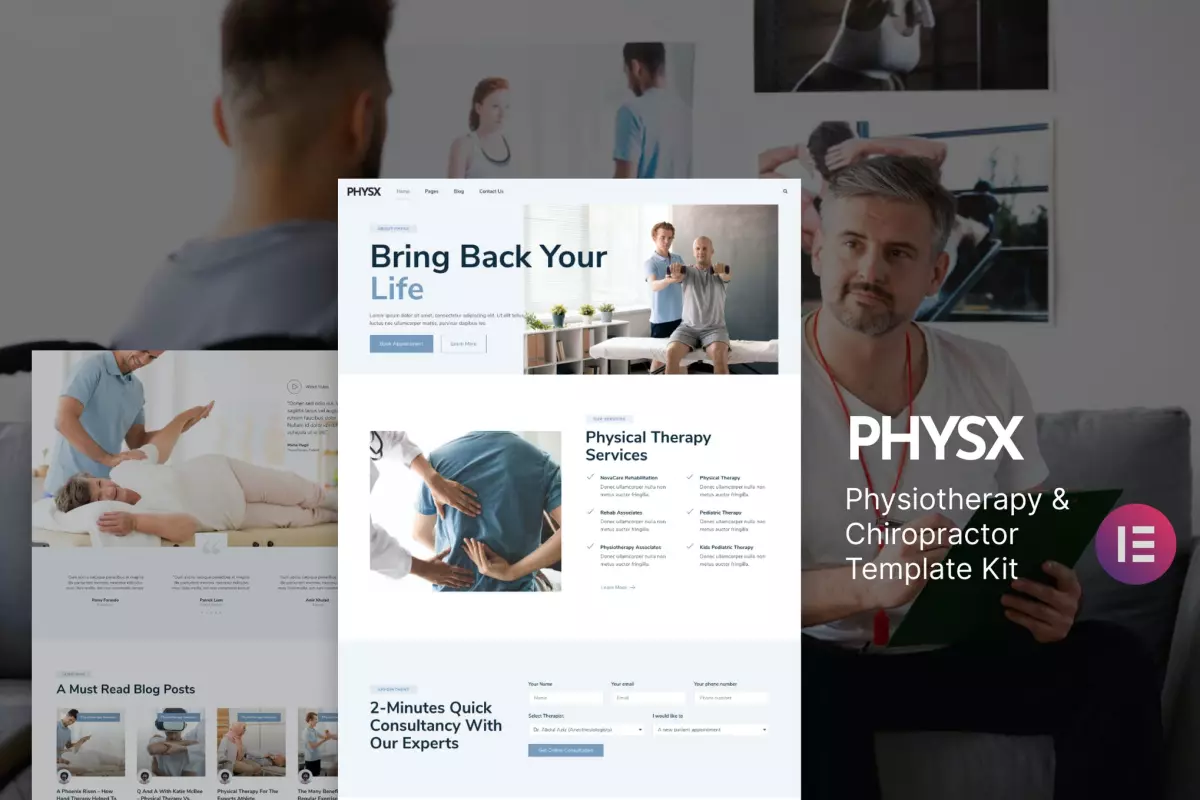 Physx — Physiotherapy & Chiropractor Elementor Template Kit