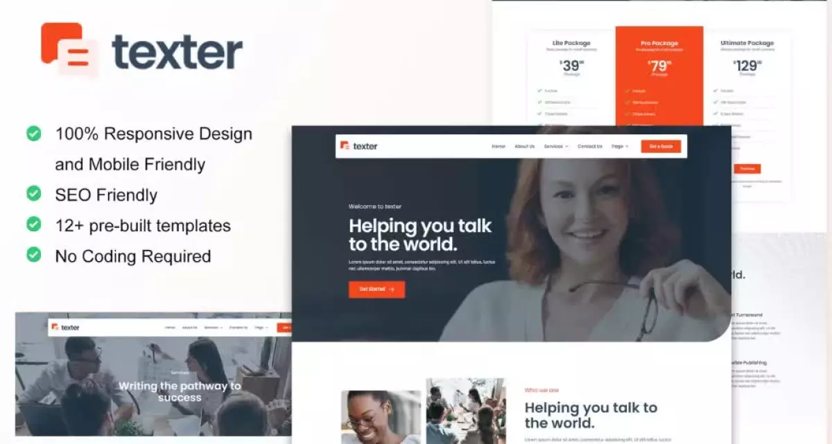 Texter - Content Writing Service Agency Elementor