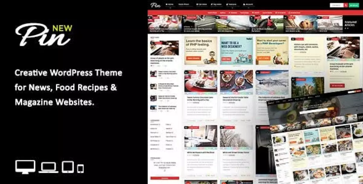 Pin = Pinterest Style / Personal Masonry Blog / Front-end Submission  5.2