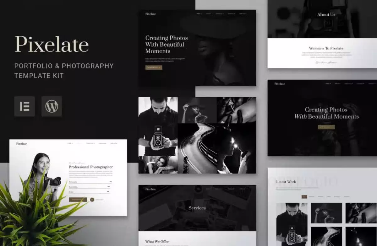 Pixelate - Portfolio & Photography Elementor Template