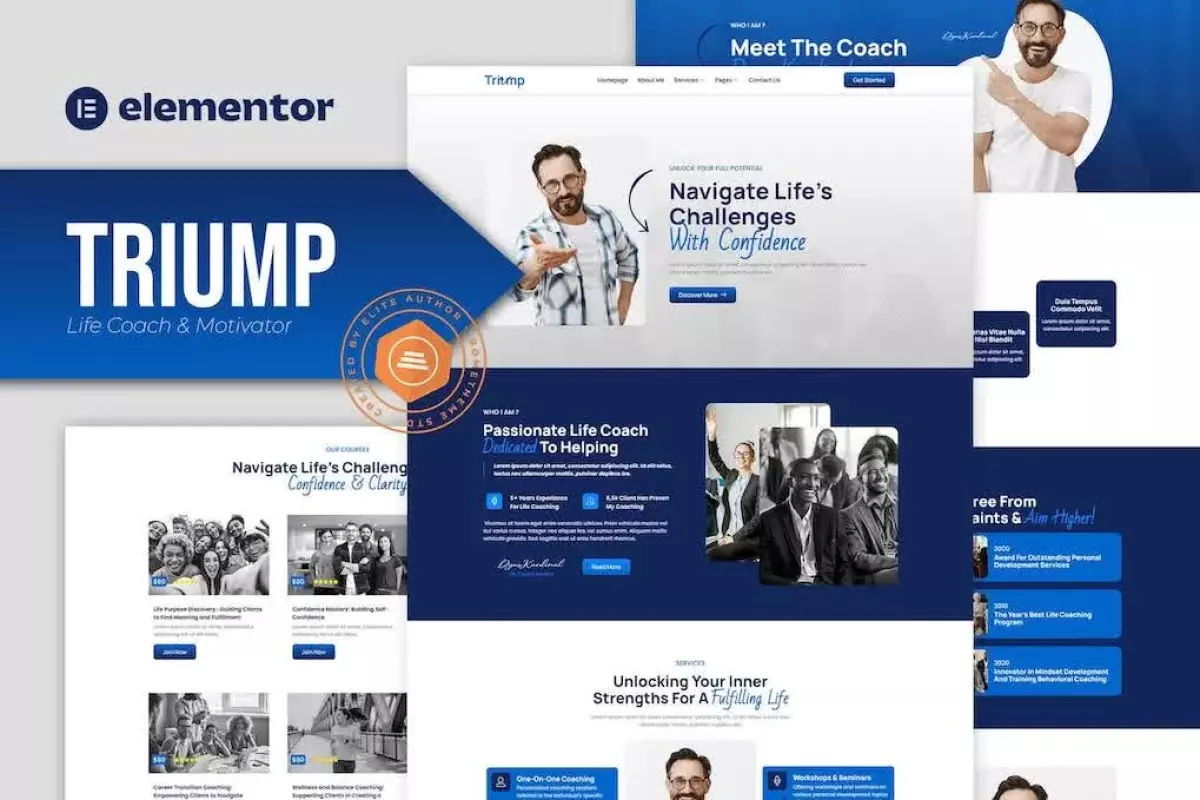 Triump - Life Coach &amp; Motivator Elementor Template