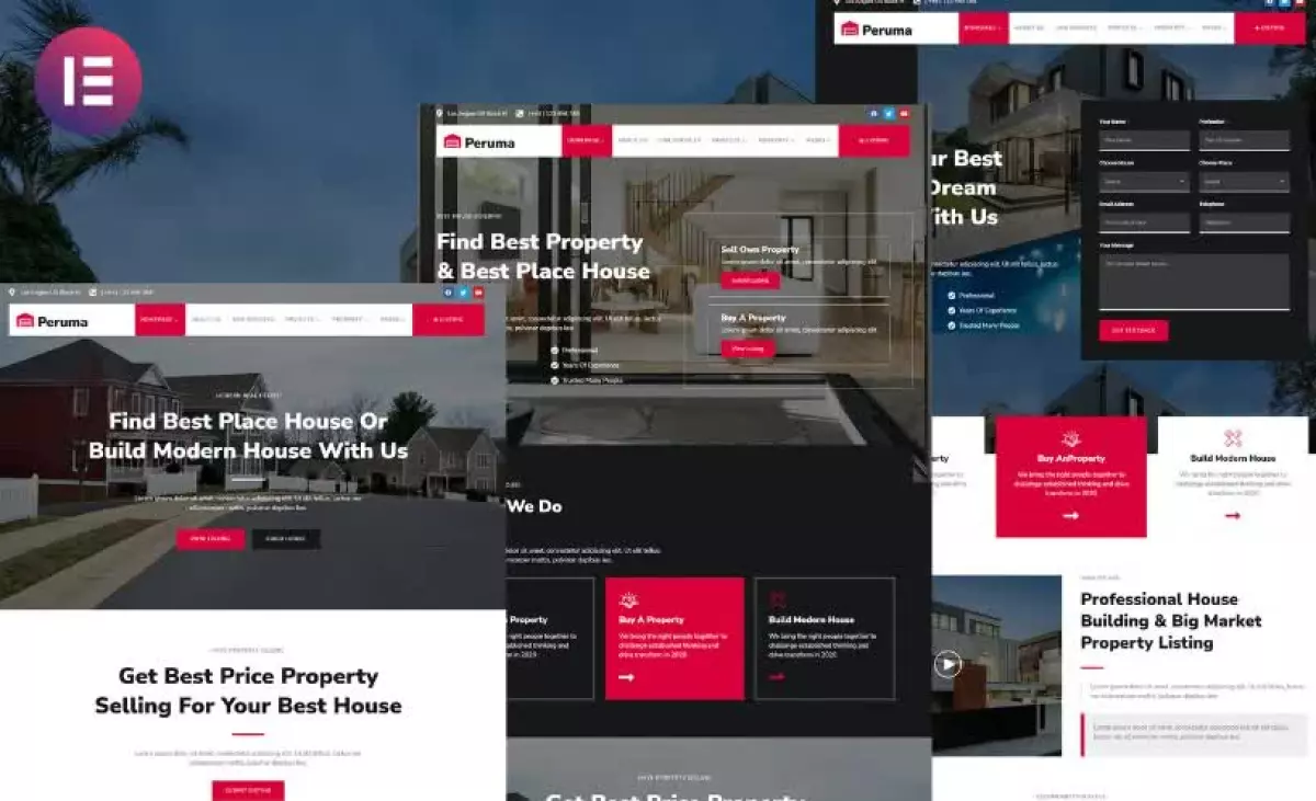 Peruma - Real Estate & Property Listing Elementor Template