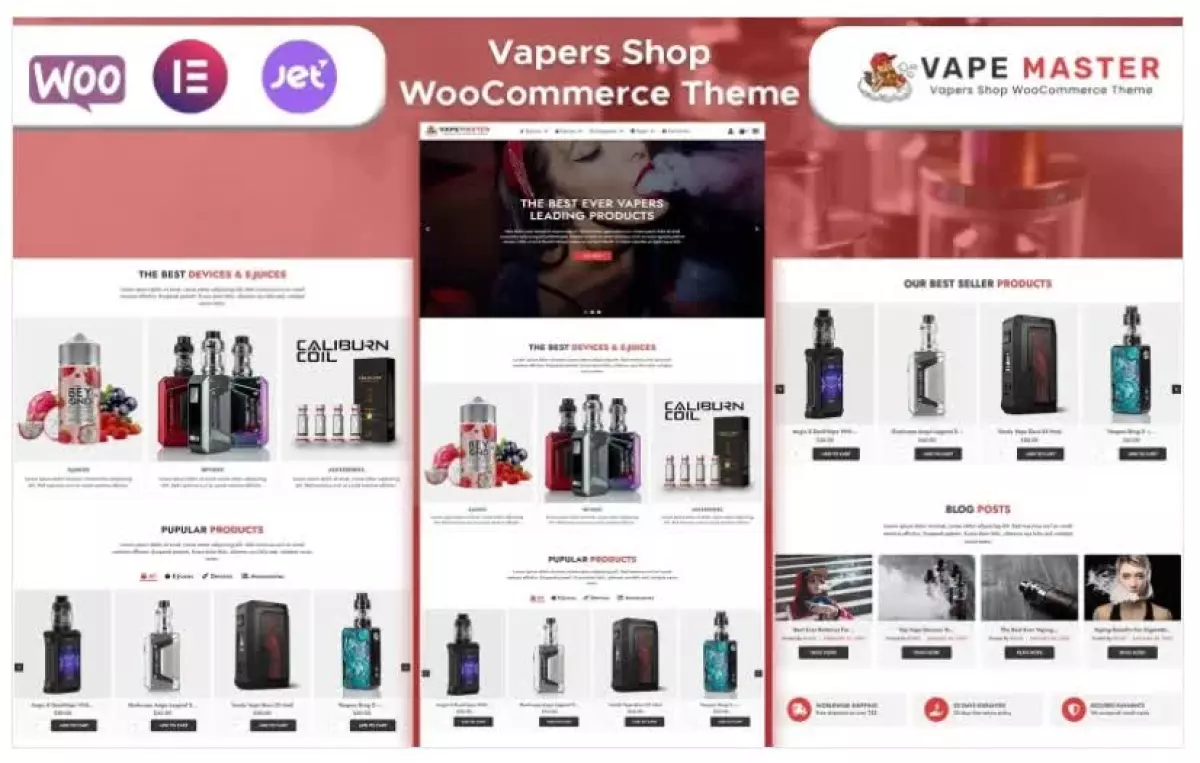 Vape Master – Vapers & Tobacco Shop WooCommerce Theme