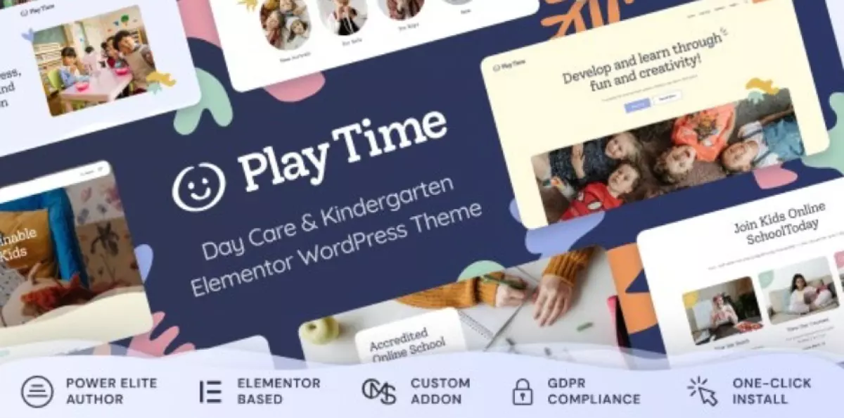 Play Time - Day Care &amp; Kindergarten WordPress Theme