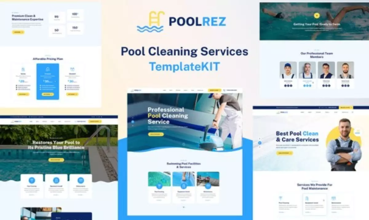 Poolrez - Pool Cleaning Services Elementor Template Kit