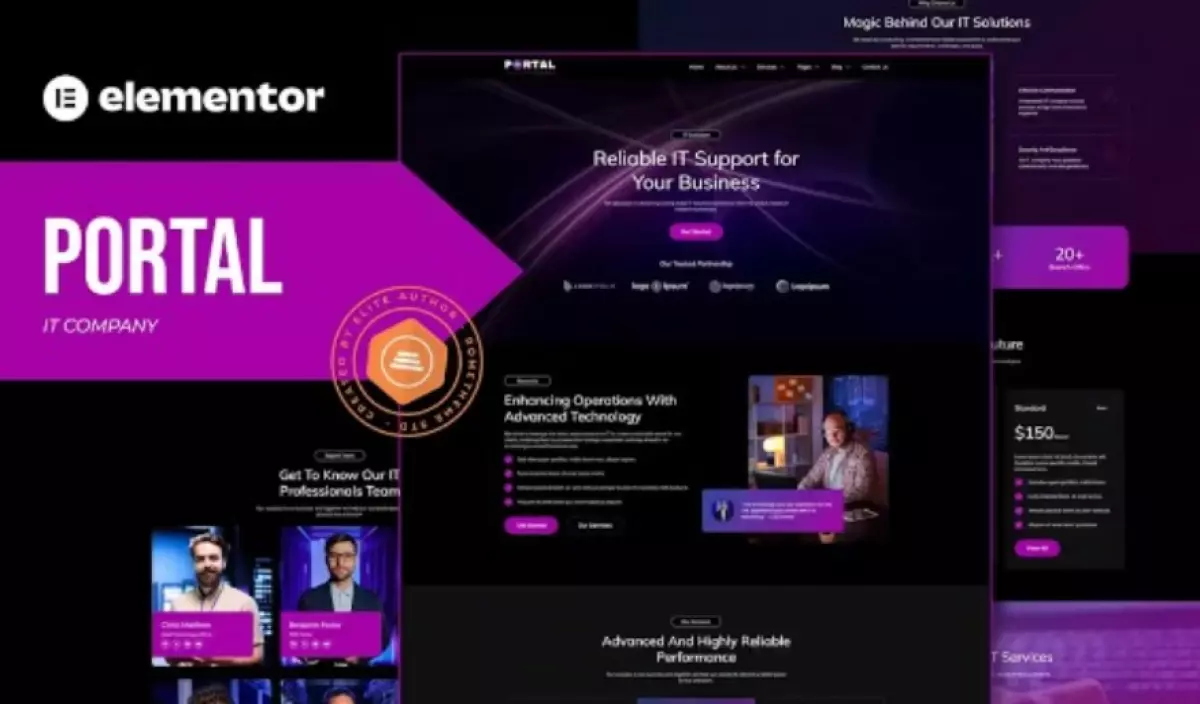 Portal - IT Company Elementor Template Kit