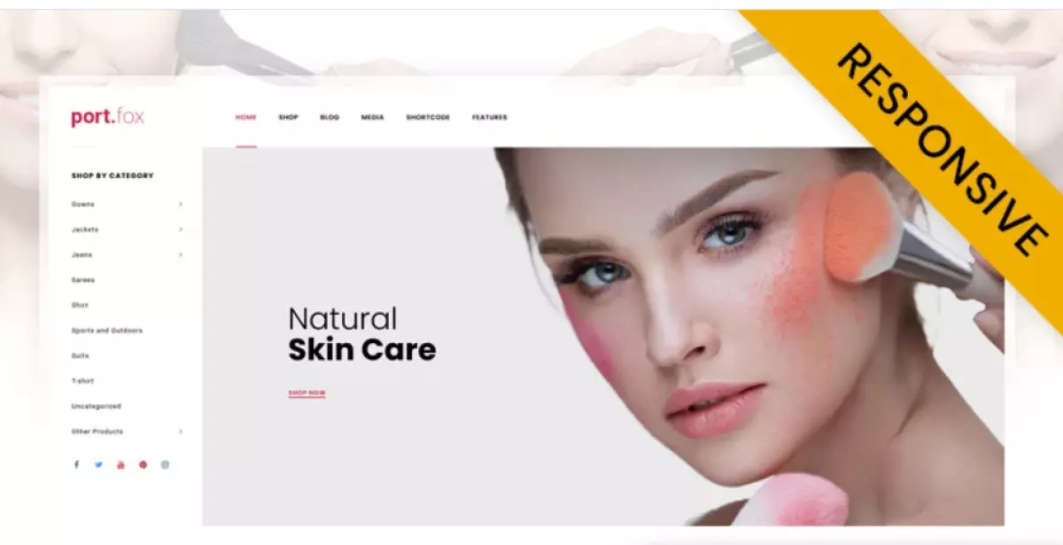 Portfox - Cosmetic Store WooCommerce Theme