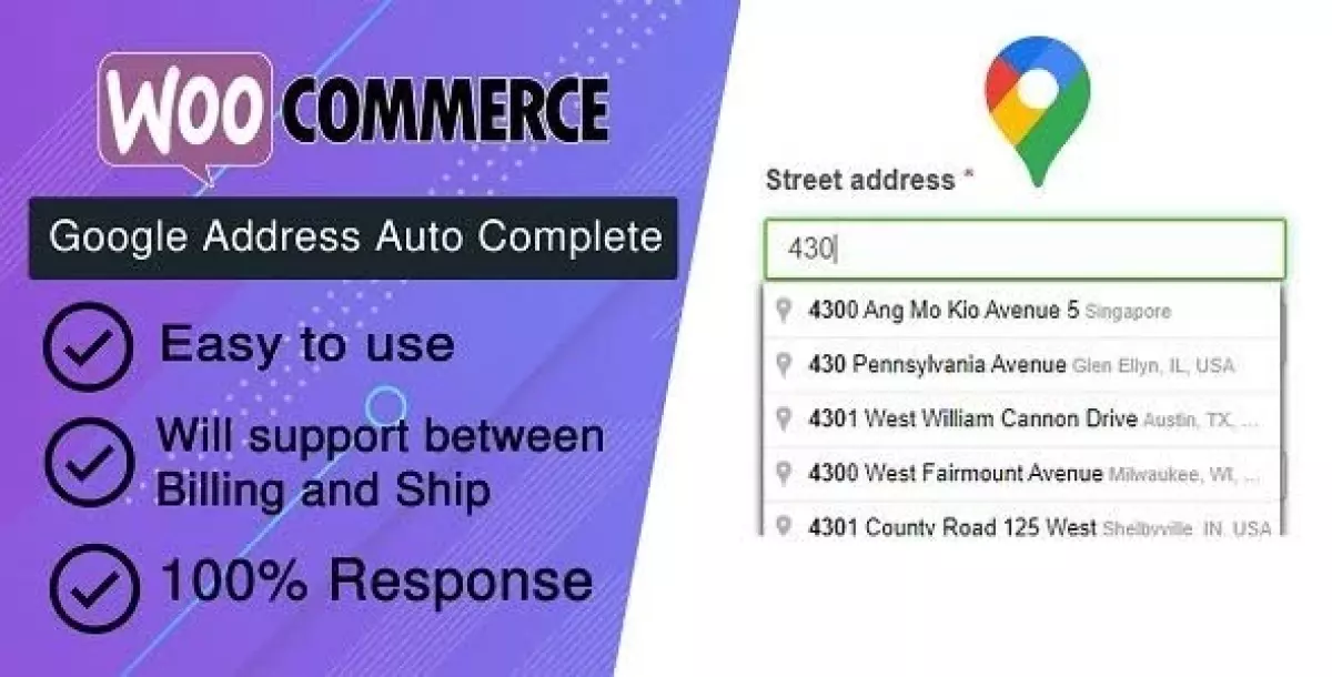 [WISH] WooCommerce Checkout Google Address Auto