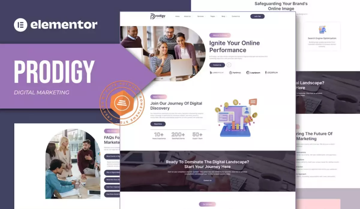 Prodigy - Digital Marketing Elementor Template Kit