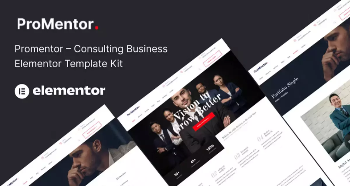 Promentor – Business Consulting Elementor Template Kit