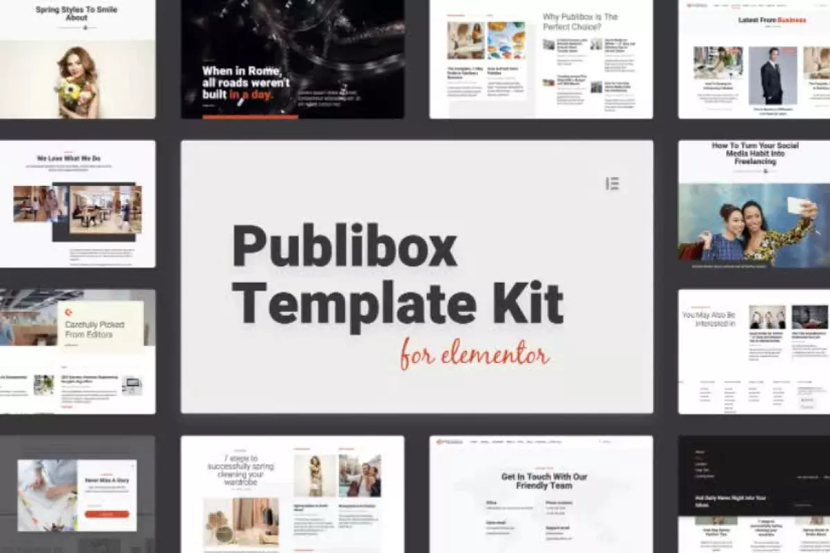 Publibox - Blog & Magazine Elementor Template