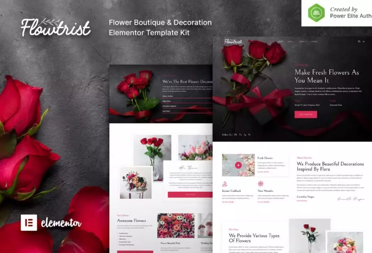 Flowtrist – Flower Boutique & Florist Elementor Template