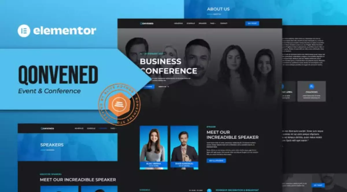 Qonvened - Event & Conference Elementor Template