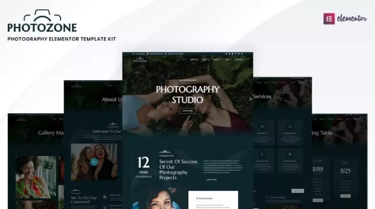 Photozone – Photography Elementor Template