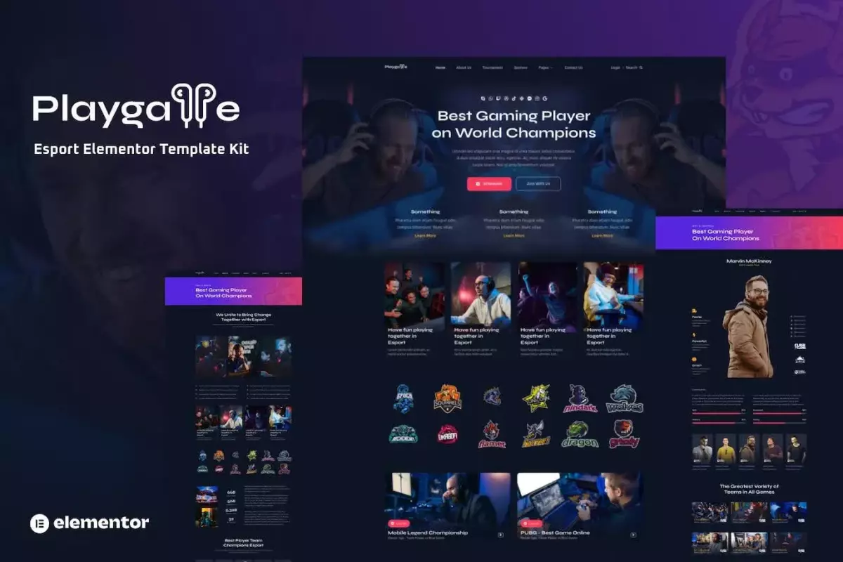 Playgame - Esports Elementor Template