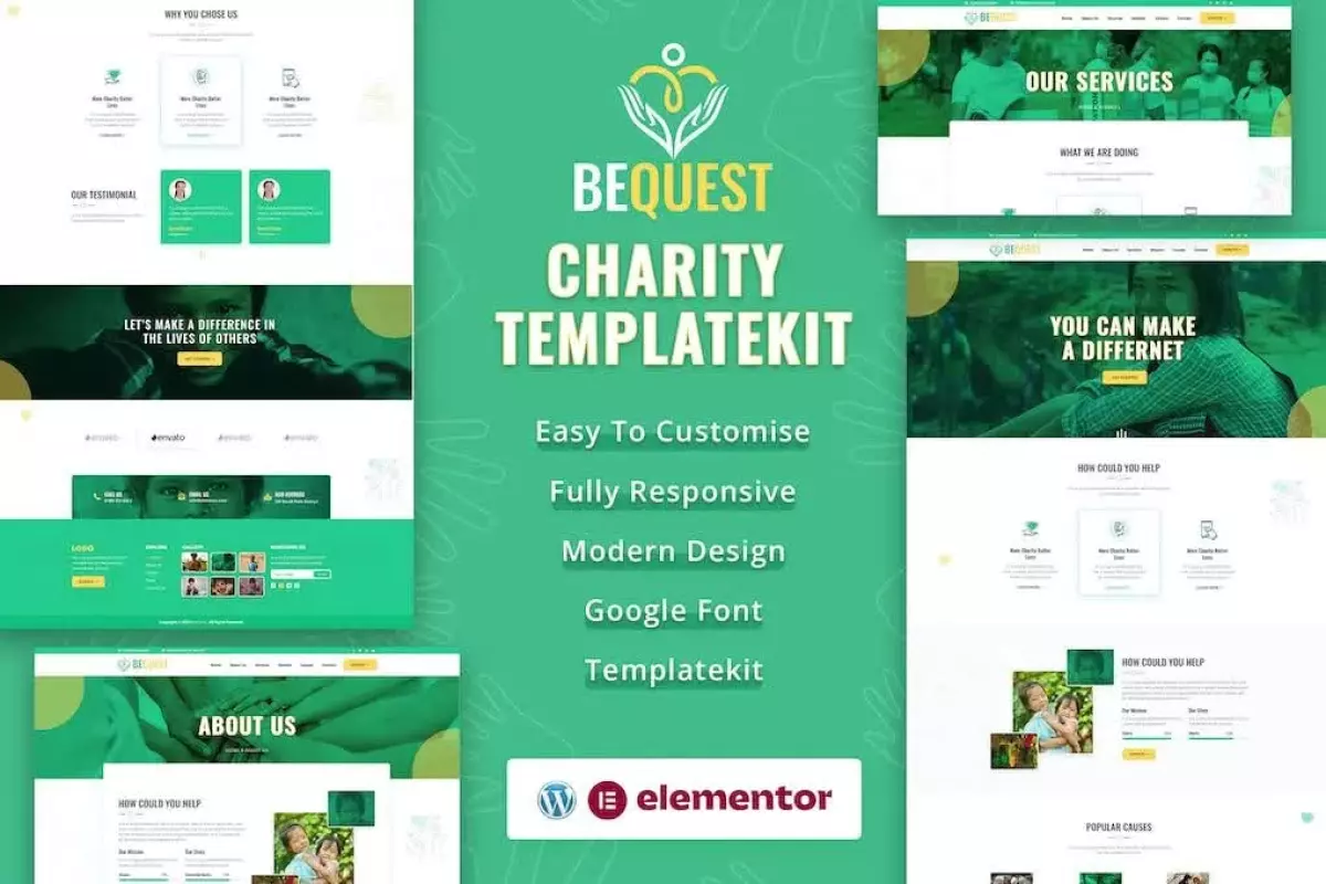 BEQUEST | Nonprofit Charity &amp; Donation Elementor Template