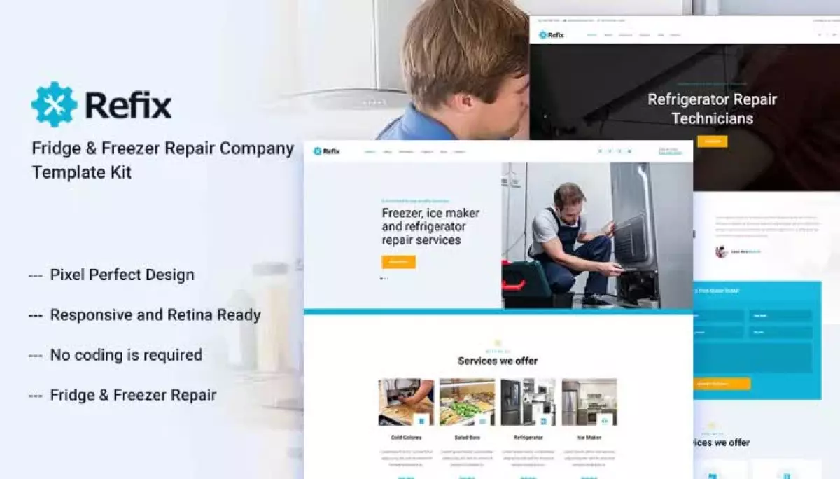 Refix - Appliance Repair Company Elementor Template