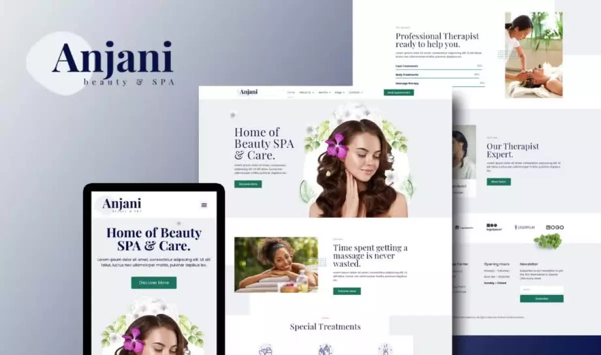 Anjani - Spa & Beauty Elementor Template