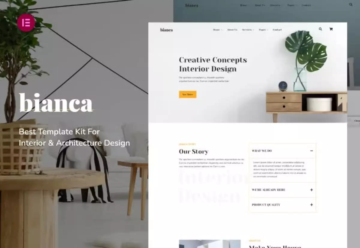 Bianca - Architecture Agency & Interior Design Elementor Template