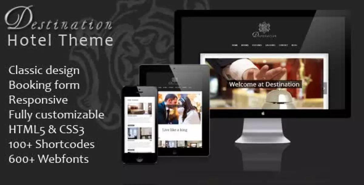 Destination – a Classic Responsive WordPress Hotel Theme