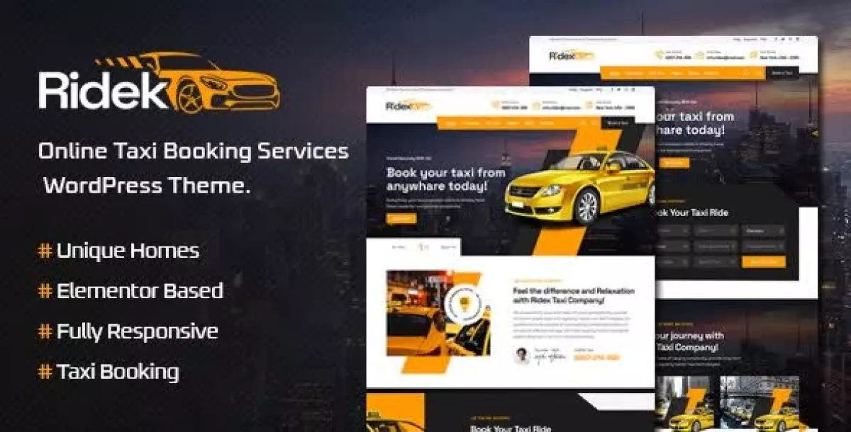 [WISH] Ridek - Online Taxi Booking Service WordPress