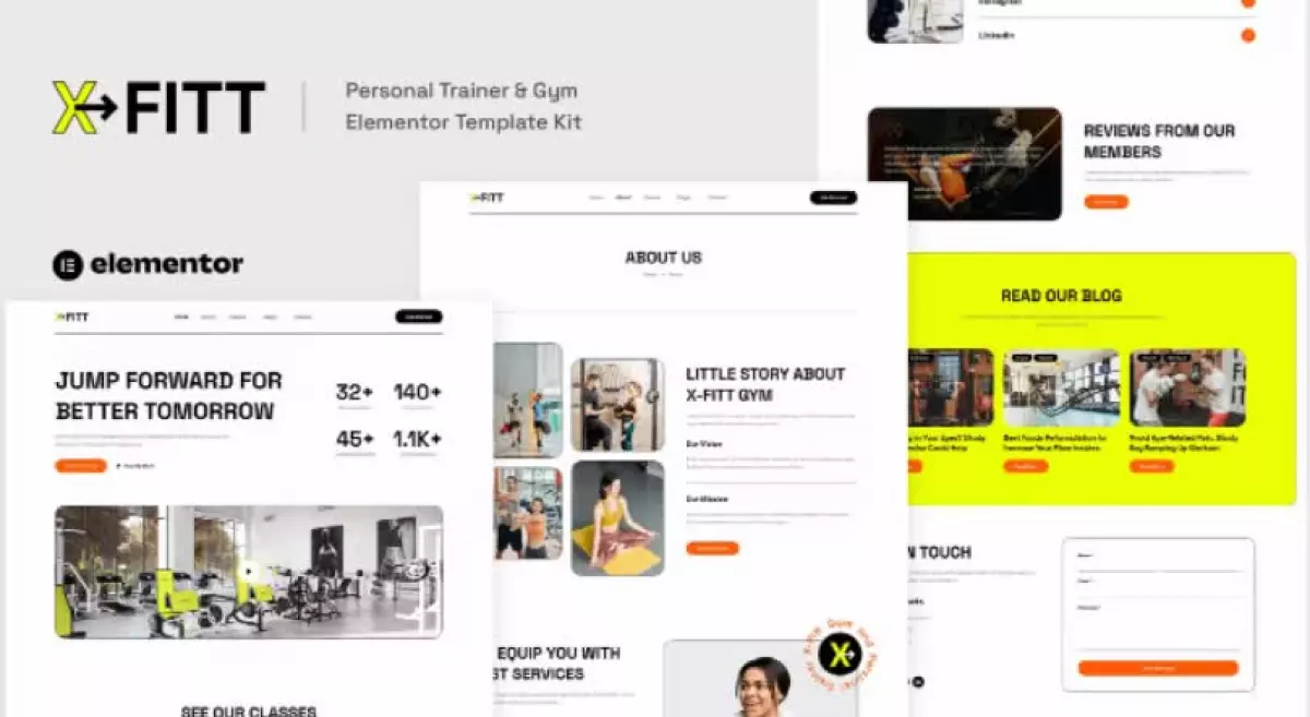 X-Fitt - Personal Trainer & Gym Elementor Template