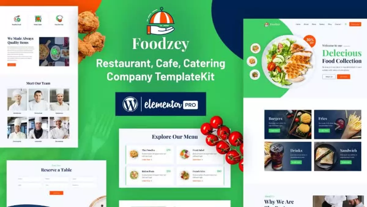 Foodzey - Restaurant Elementor Template Kit