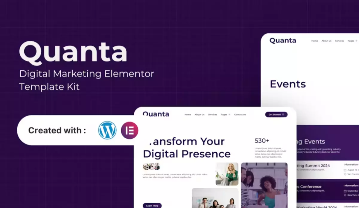 Quanta - Digital Marketing Elementor Template Kit