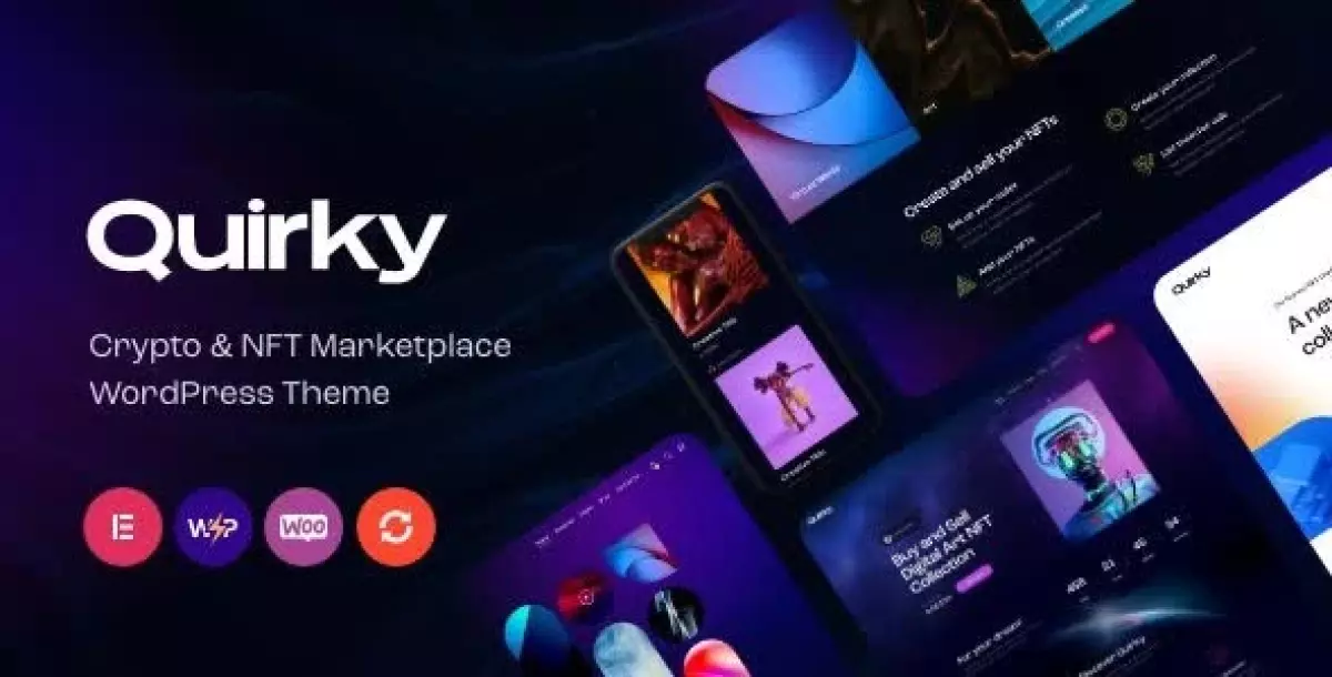 Quirky - NFT, Token & Blockchain WCFM  Marketplace WordPress Theme 1.10