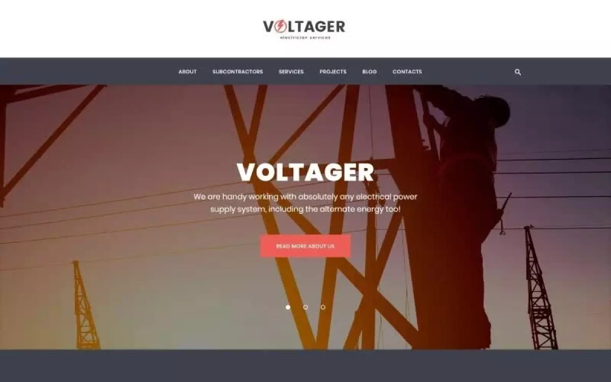 Voltager - Electricity & Electrician Services WordPress Theme