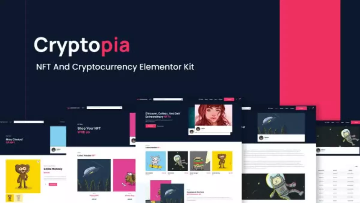 Cryptopia - NFT Crypto Sales Elementor Template