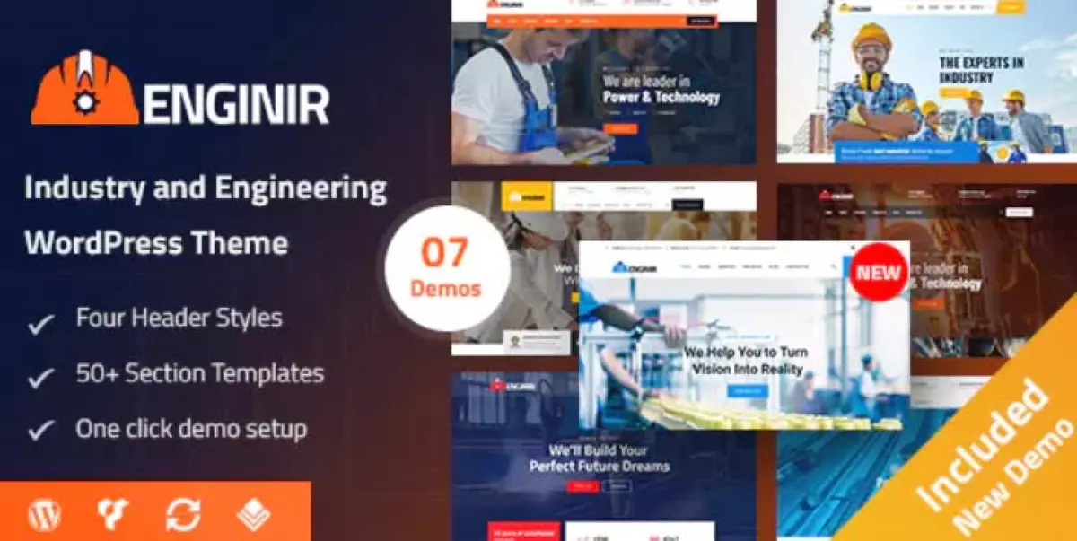 Enginir - Industrial & Engineering Multipurpose WordPress Theme