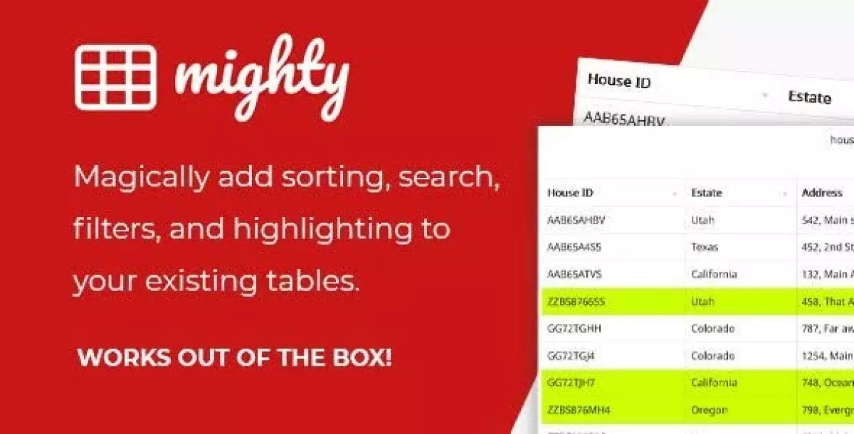 [WISH] Mighty Tables | Add sorting, search, filters, and highlighting to your