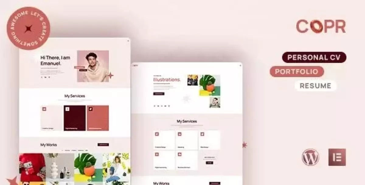 Copr - One Page Personal Portfolio, CV and Resume WordPress Theme