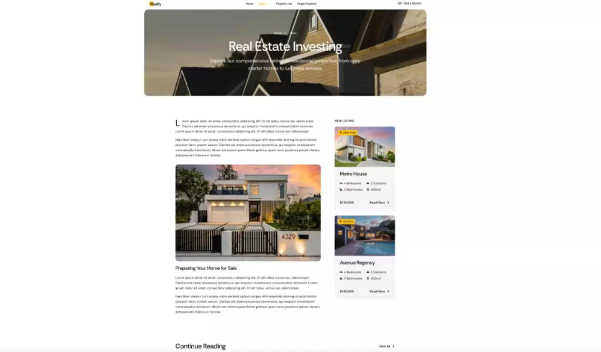 Realtic - Real Estate &amp; Property Listing Elementor Template Kit