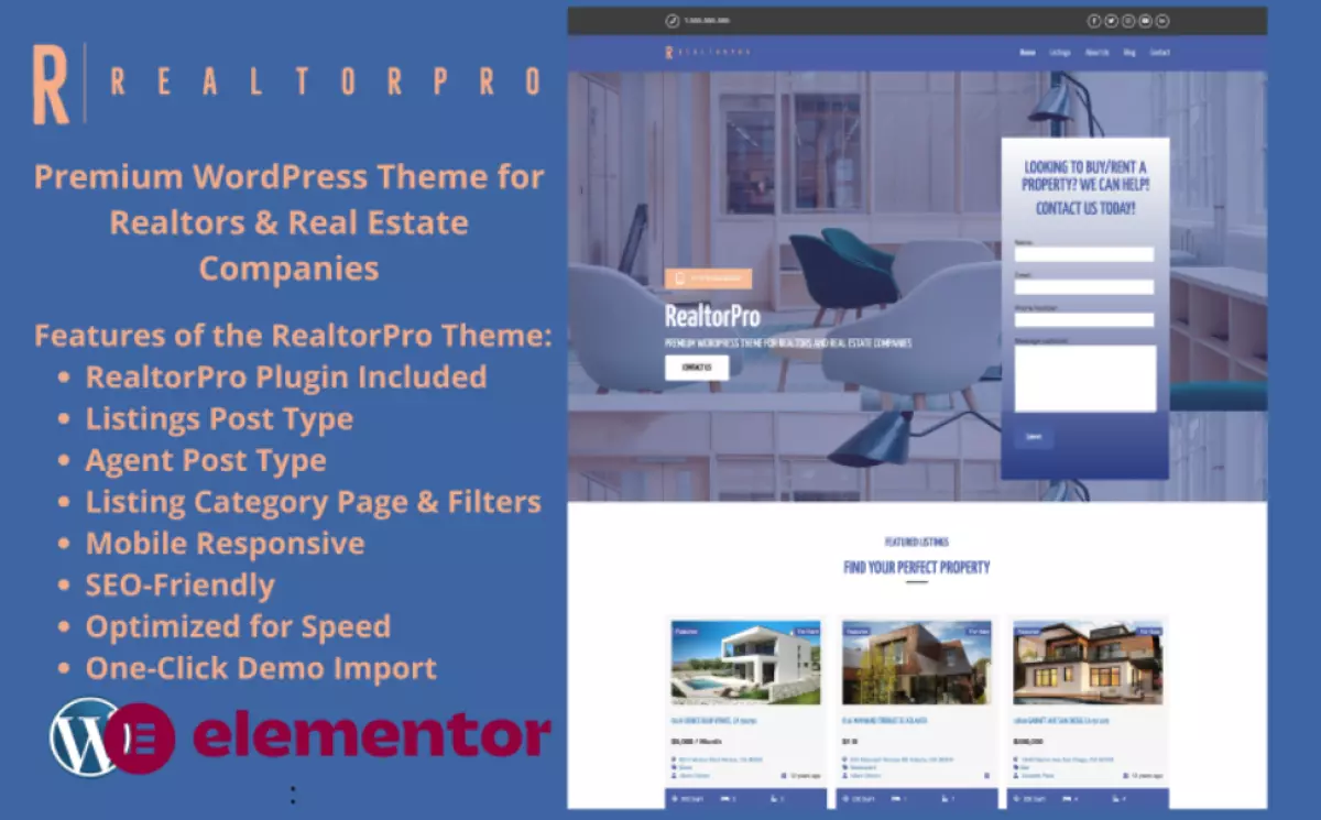 RealtorPro - Premium WordPress Theme for Real Estate