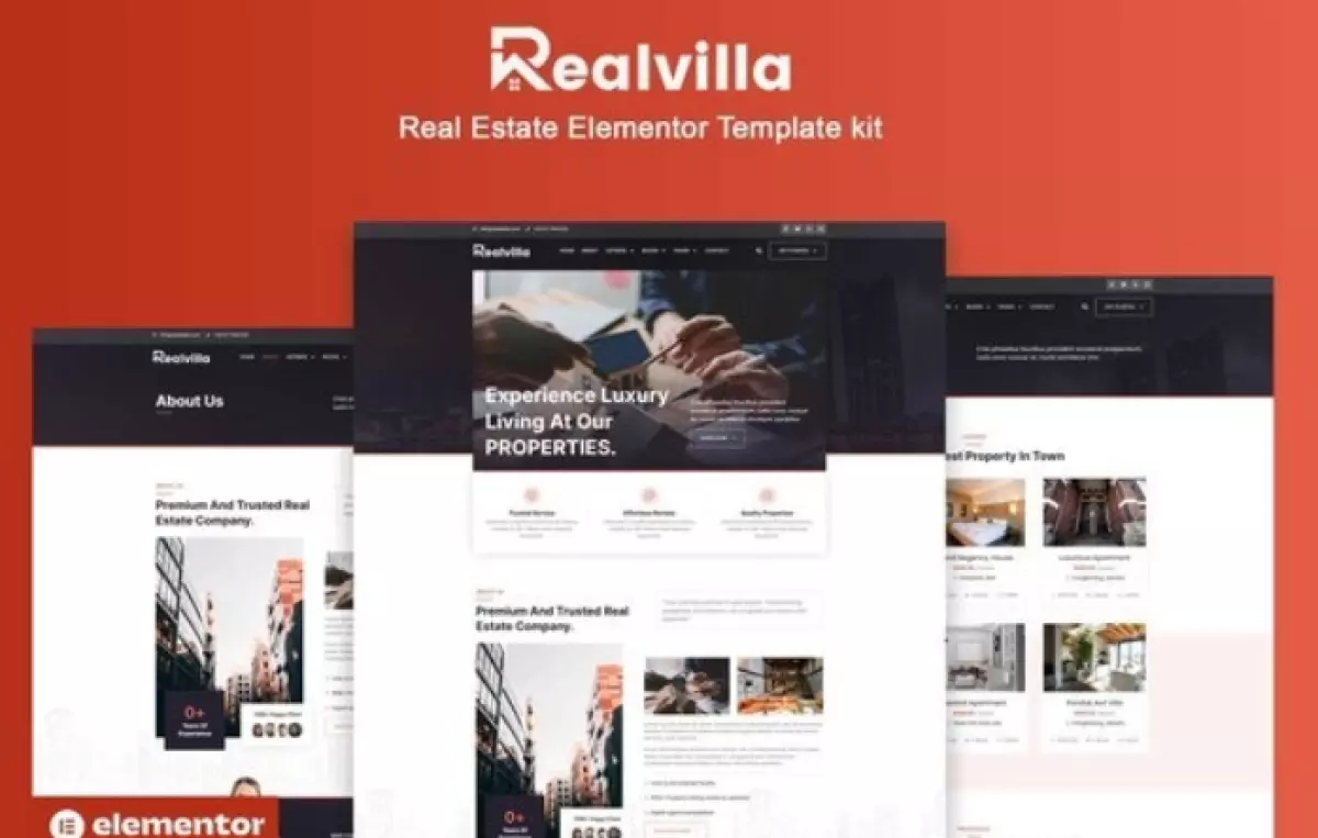 Realvilla - Real Estate Elementor Pro Template Kit