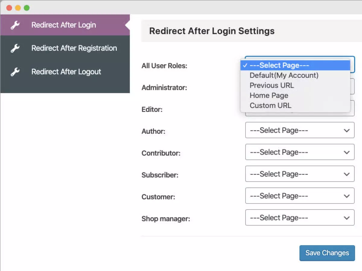 Redirect After Login, Registration &amp; Logout for WooCommerce