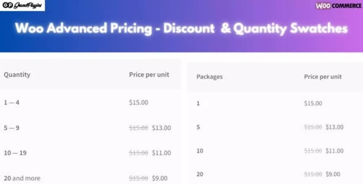 [WISH] WooCommerce Advanced Pricing - Discounts & Quantity