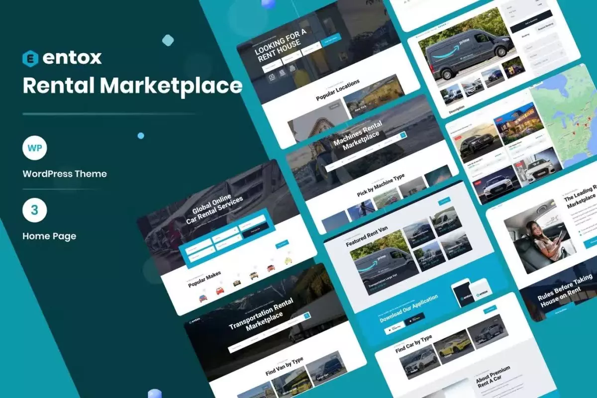 Rental Marketplace WordPress Theme - Entox 1.1.1 